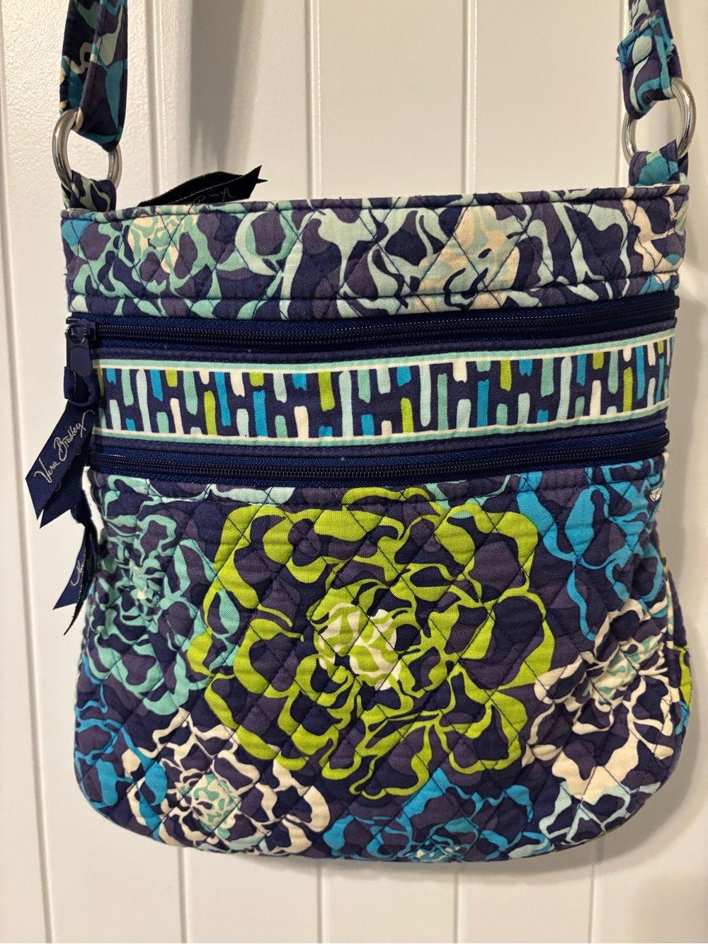 Vera Bradley Navy Multi Quilted Floral Crossbody